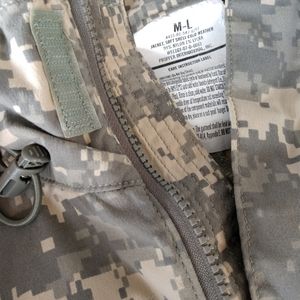 Digital Camo Military Jacket Medium Long